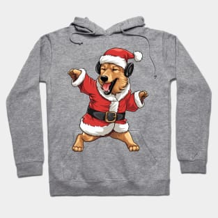 Cartoon Christmas German Shepherd Dog Dancing Hoodie